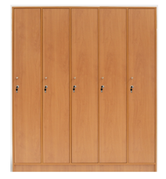 Locker de madera 5 cuerpos